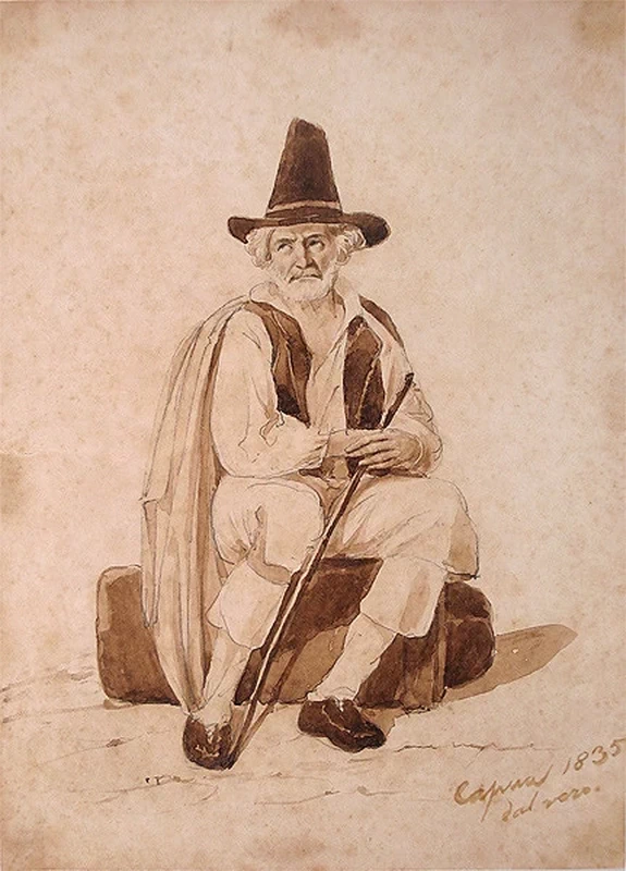 Manuel de Araújo Porto - Alegre, Contadino italiano, 1835